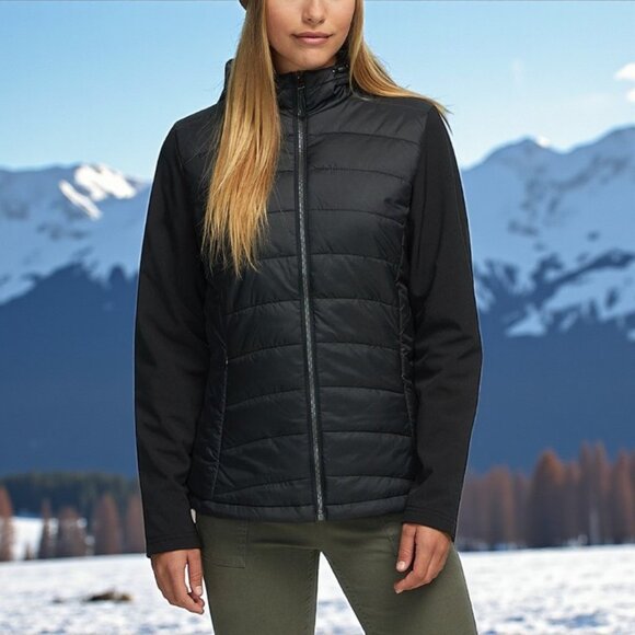 STOIC Hybrid Hooded Insulated Jacket in Black L - Picture 1 of 7